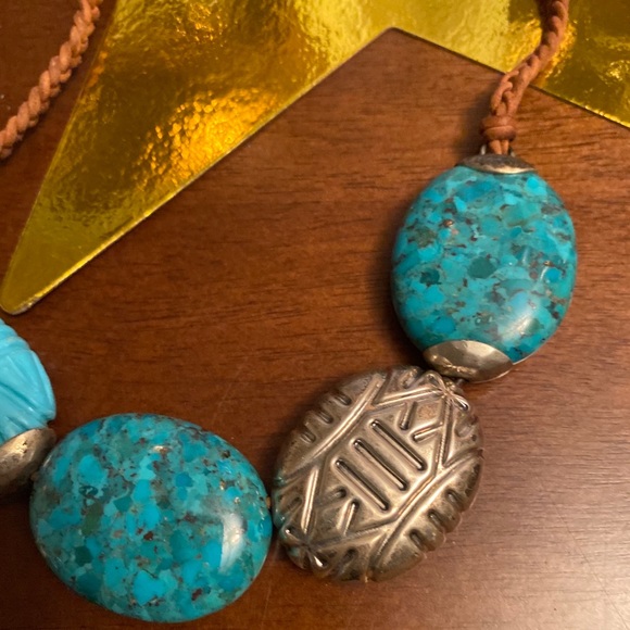 Gorgeous Vintage Boho Ethnic Silpada necklace turquoise & Silver Great Xmas gift - Picture 3 of 4